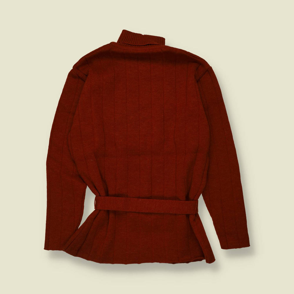 1970s | Style | Belted Roll Neck Jumper | Rust - 14