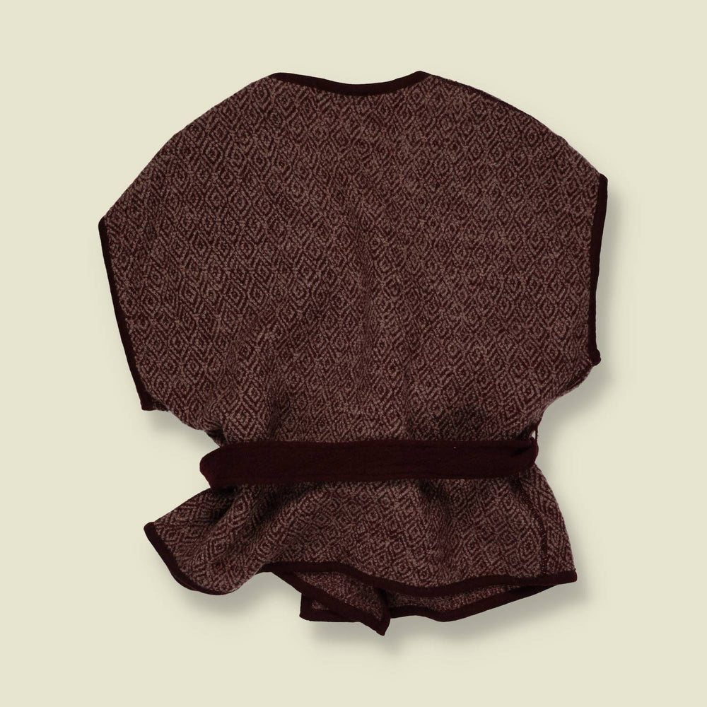 1990s | Edina Ronay | Belted Wrap Cardigan | Brown - 12