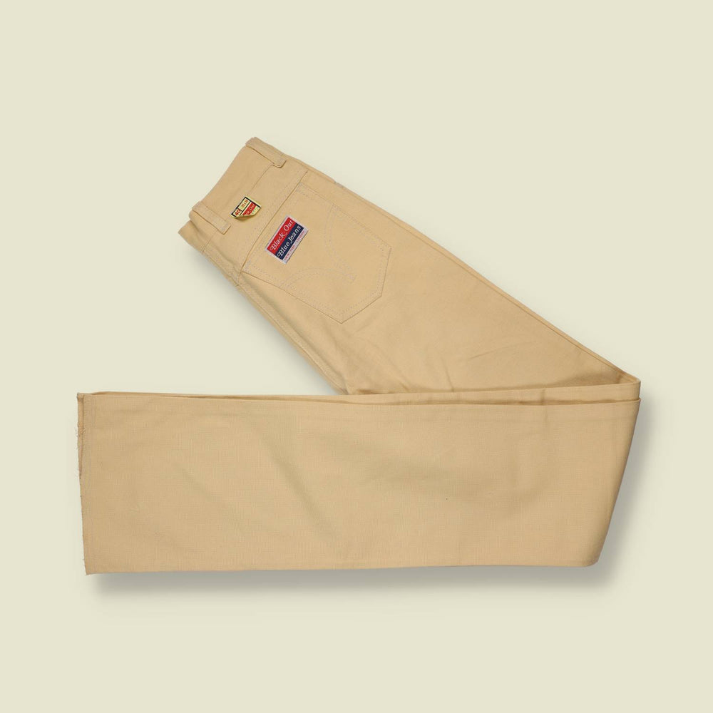 1970s | Black Out Blue Jeans | Straight Leg Jeans | Beige - w24