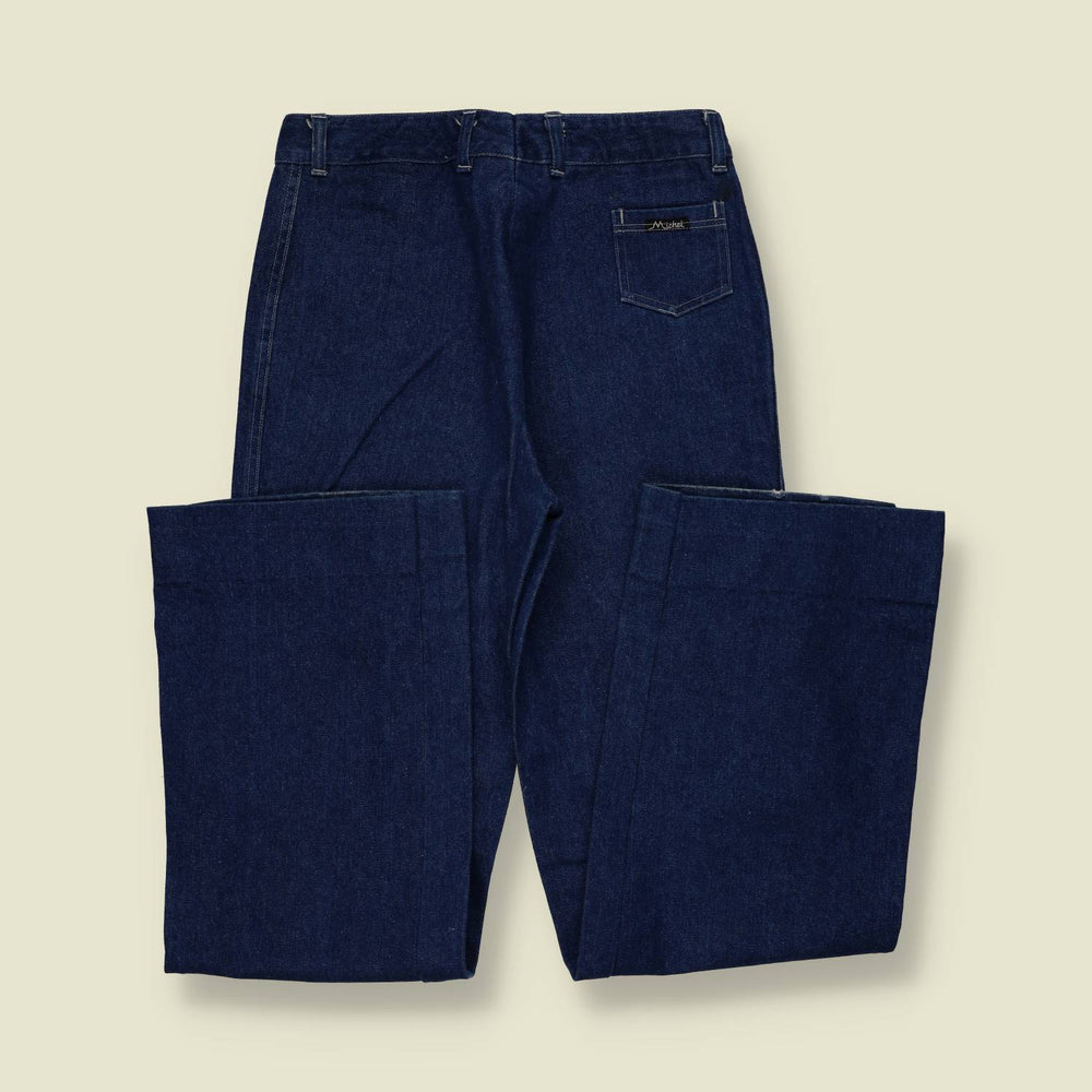 1970s | Mitchel | Denim Flares | Indigo - w30