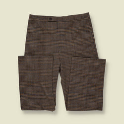 1970s | Houndstooth Check Trousers | Brown & Blue - w30
