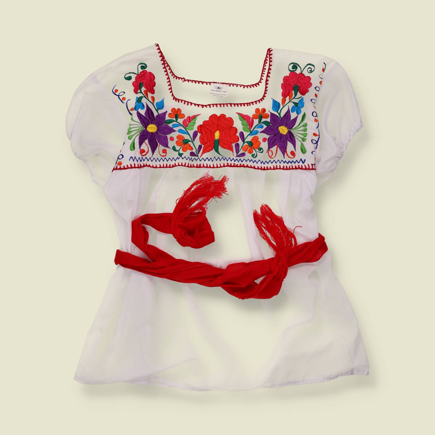1980s | Embroidered Folk Blouse | White - 16