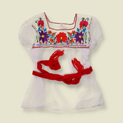 1980s | Embroidered Folk Blouse | White - 16