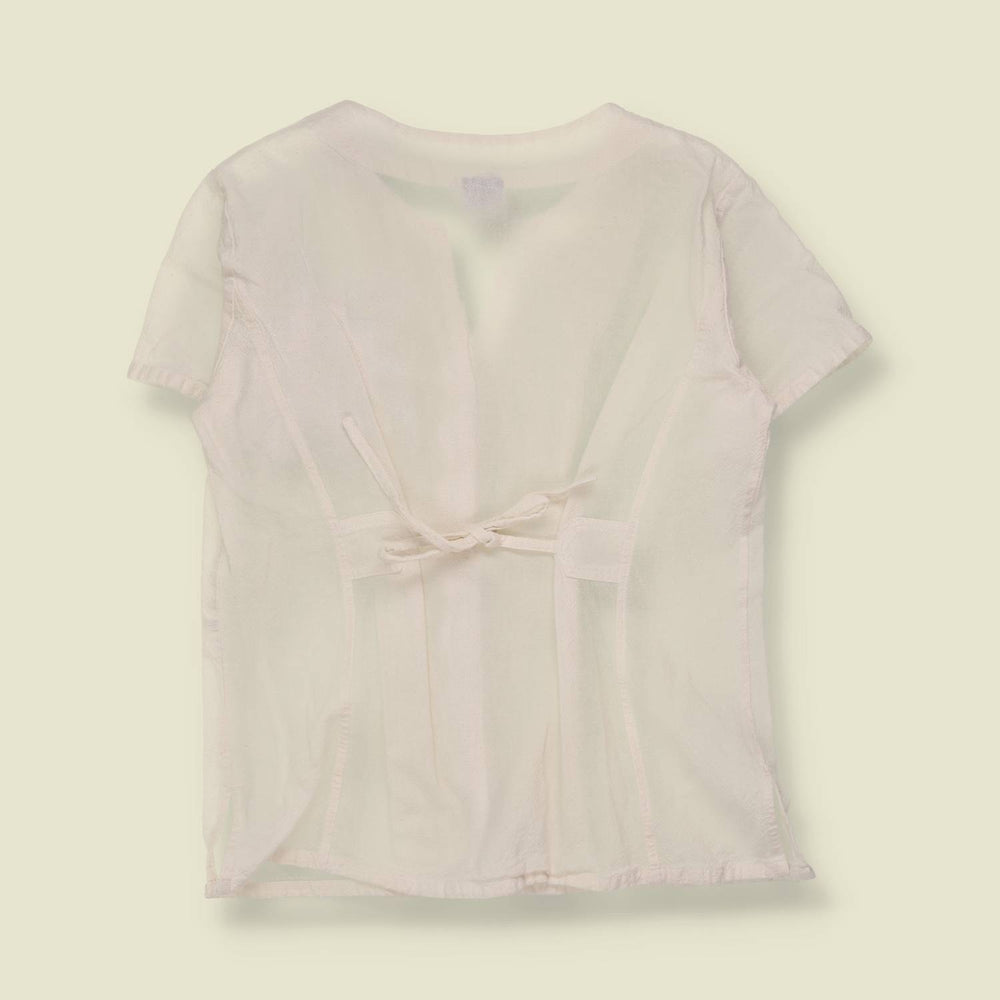 1980s | Maprad | Embroidered Rose Blouse | White - 12