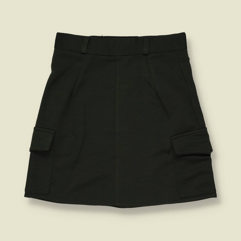 1970s | Made in England | Cargo Mini Skirt | Green - w26