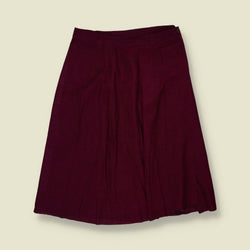 1970s | A-Line Skirt | Burgundy - w30