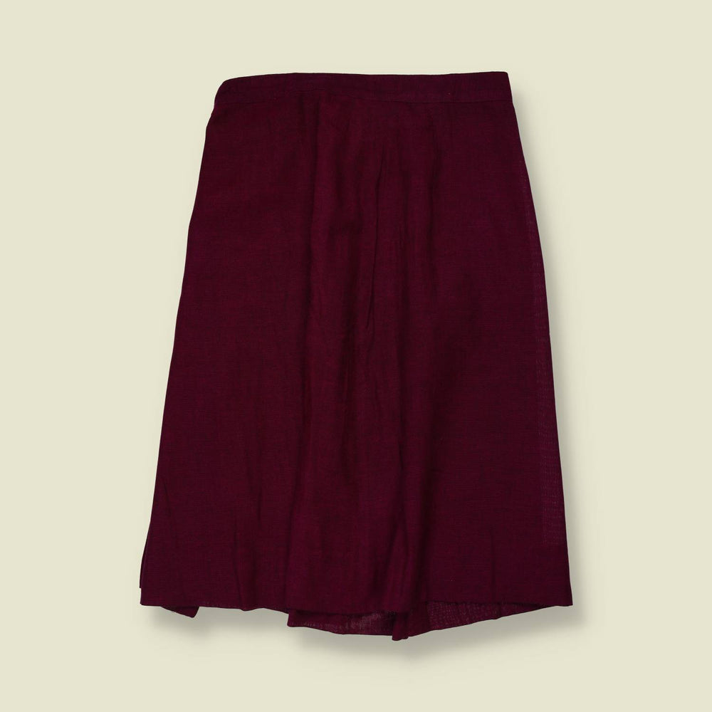 1970s | A-Line Skirt | Burgundy - w30