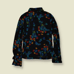 1970s | TGL | Deadstock Blouse | Black Floral - 8