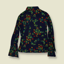 1970s | TGL | Deadstock Blouse | Navy Floral - 6