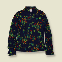 1970s | TGL | Deadstock Blouse | Navy Floral - 6
