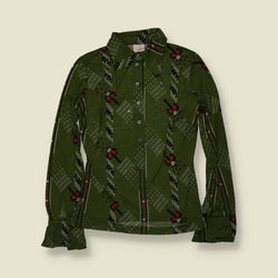 1970s | TGL Stockholm | Deadstock Blouse | Green Floral - 6