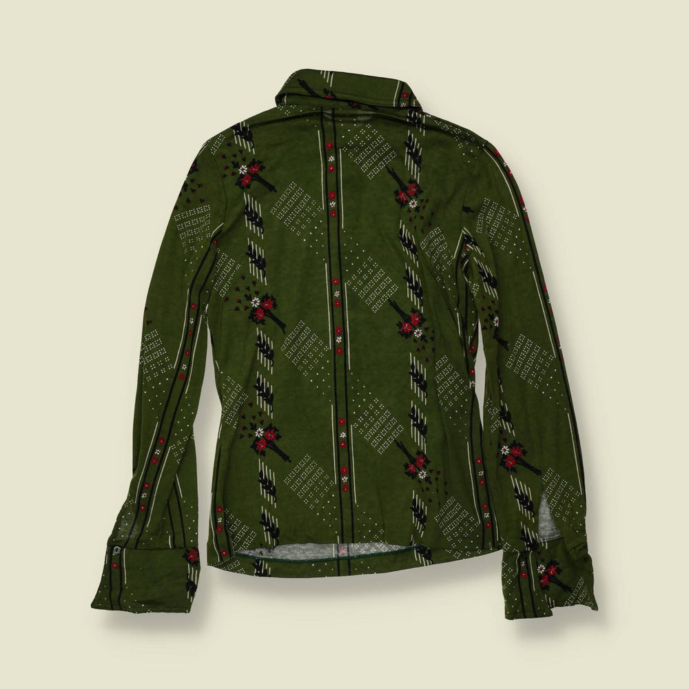 1970s | TGL Stockholm | Deadstock Blouse | Green Floral - 6