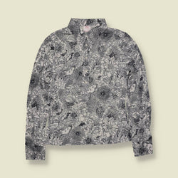 1970s | TGL Stockholm | Deadstock Blouse | Black & White Floral - 8