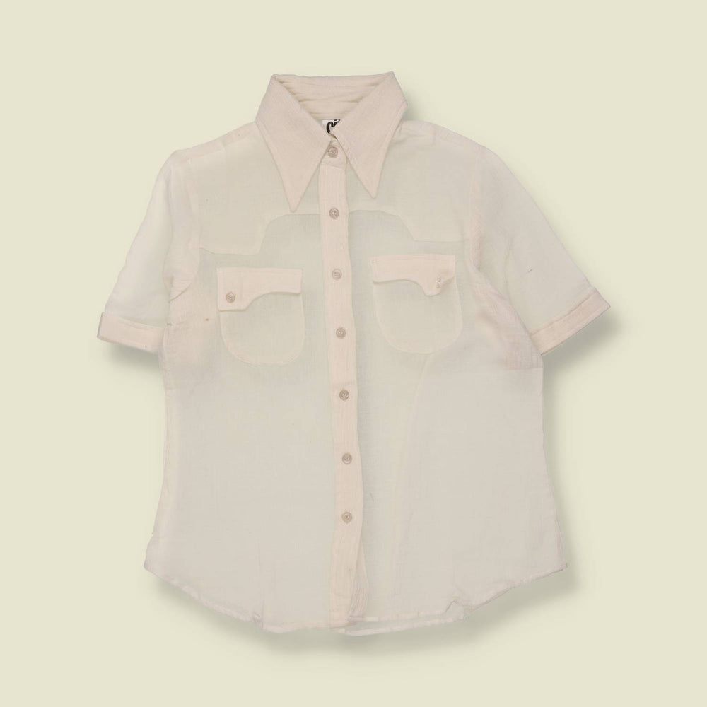 1970s | City Swingers | Deadstock Blouse | White - 12
