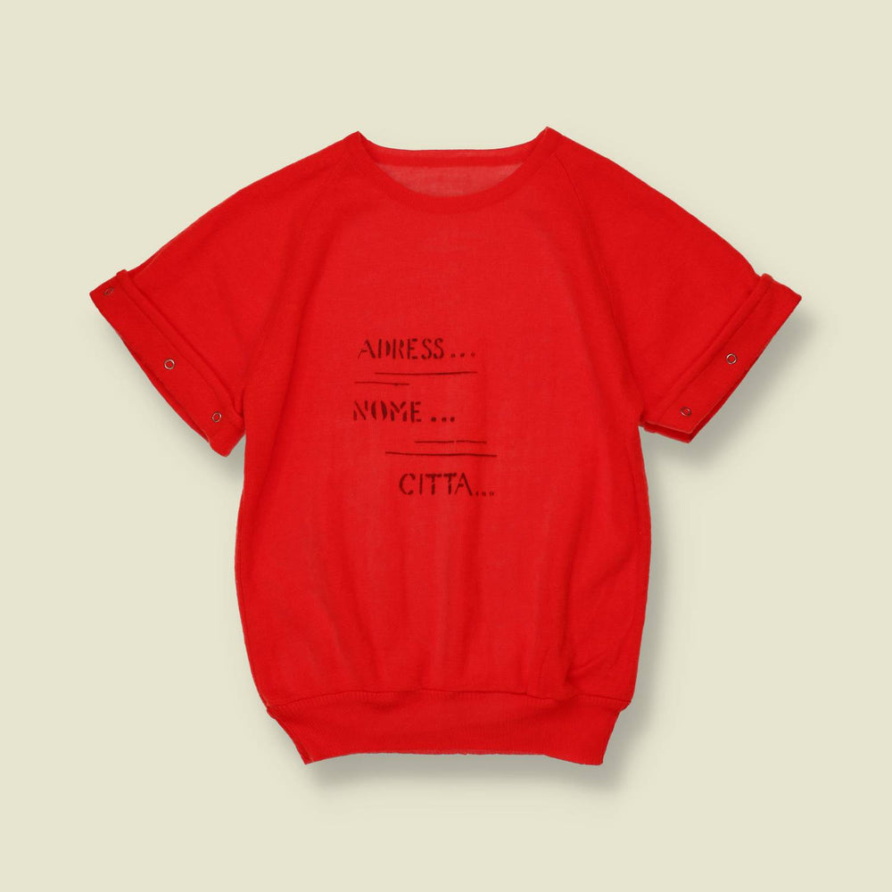 1970s | Novelty Text Sweatshirt | Red - 2