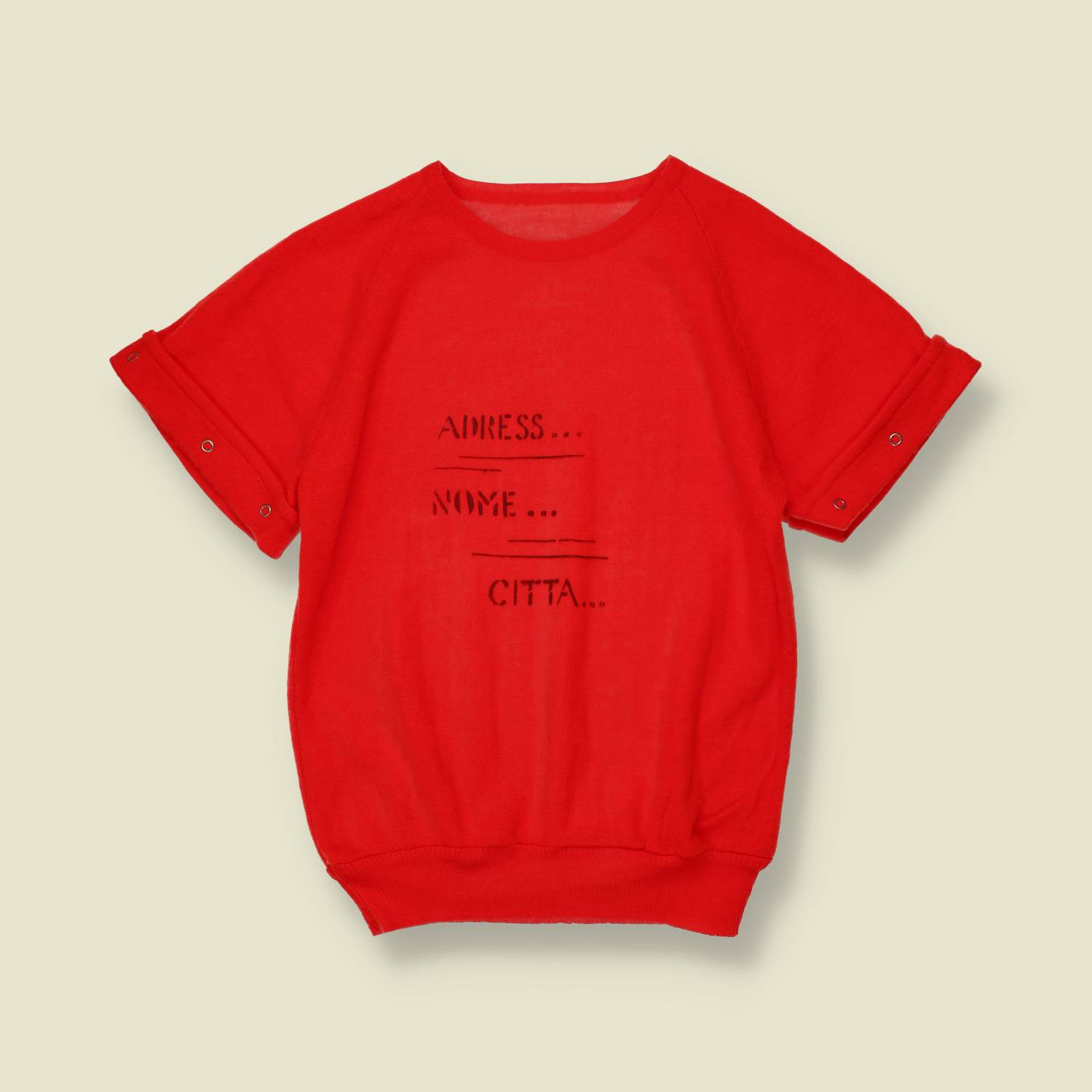 1970s | Novelty Text Sweatshirt | Red - 2