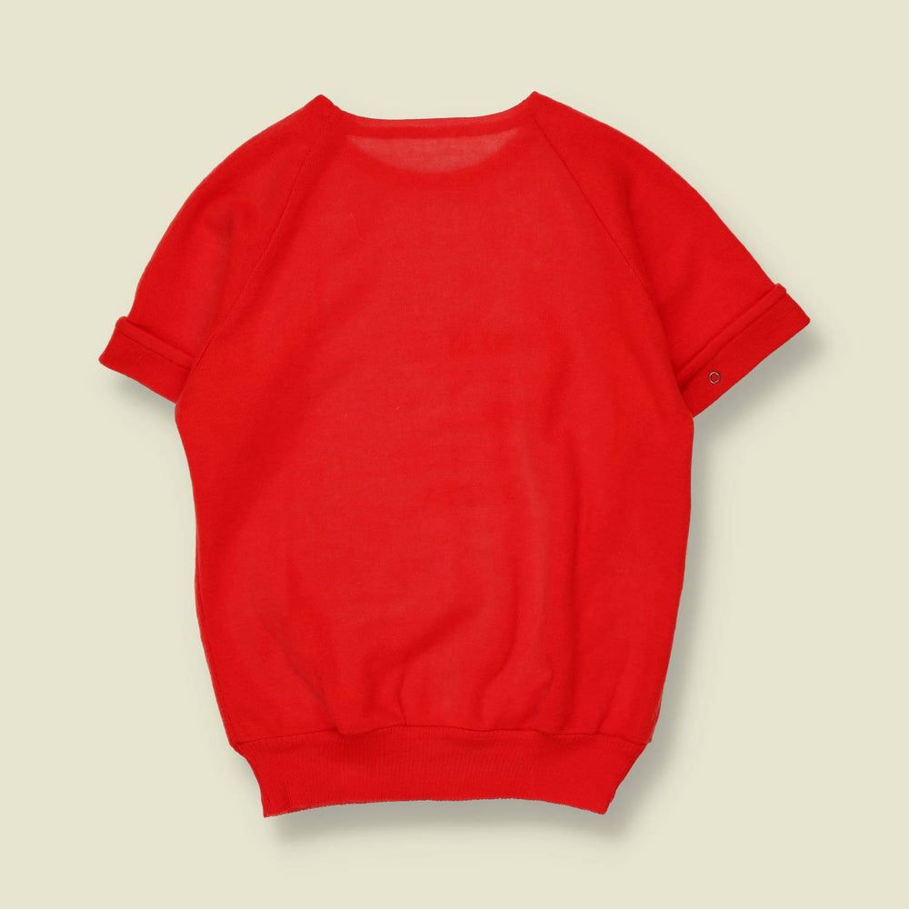 1970s | Novelty Text Sweatshirt | Red - 2