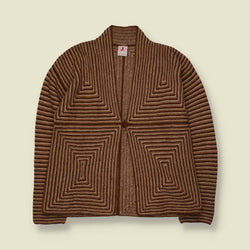 1970s | The Andes | Alpaca Wool Cardigan | Brown - 14