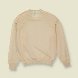 1970s | Pointelle Knit Jumper | Cream - 10