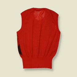 1970s | Argyle Knit Tank Vest | Rust & Brown - 12