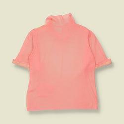 1970s | Striped Collared Knit Top | Pink & Yellow - 10