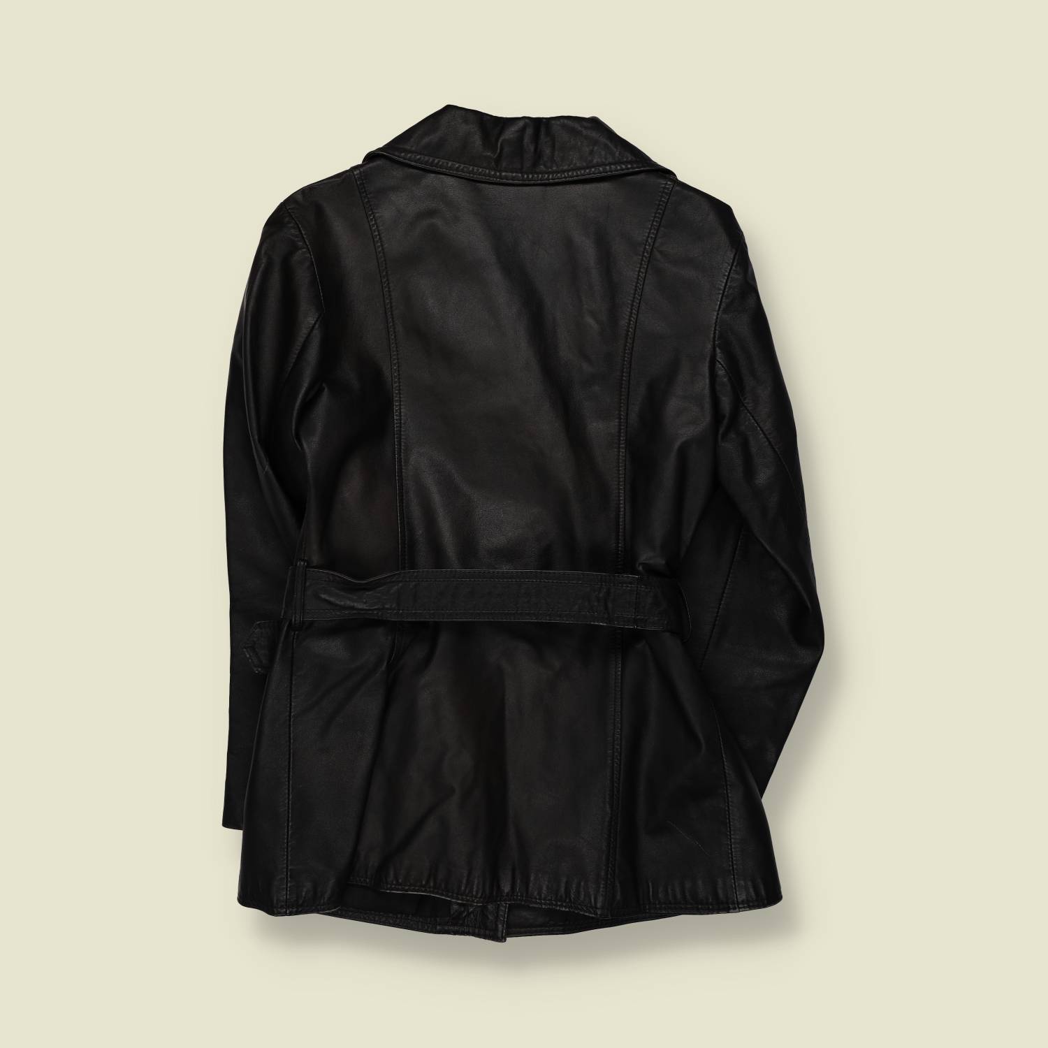 1970s | Belted Leather Jacket | Black – 6