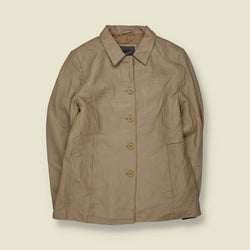 1990s | M19 | Leather Jacket | Beige - 14