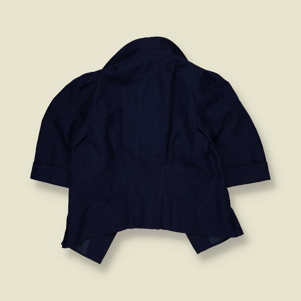 1970s | Short Sleeve Jacket | Navy Pinstripe - 6