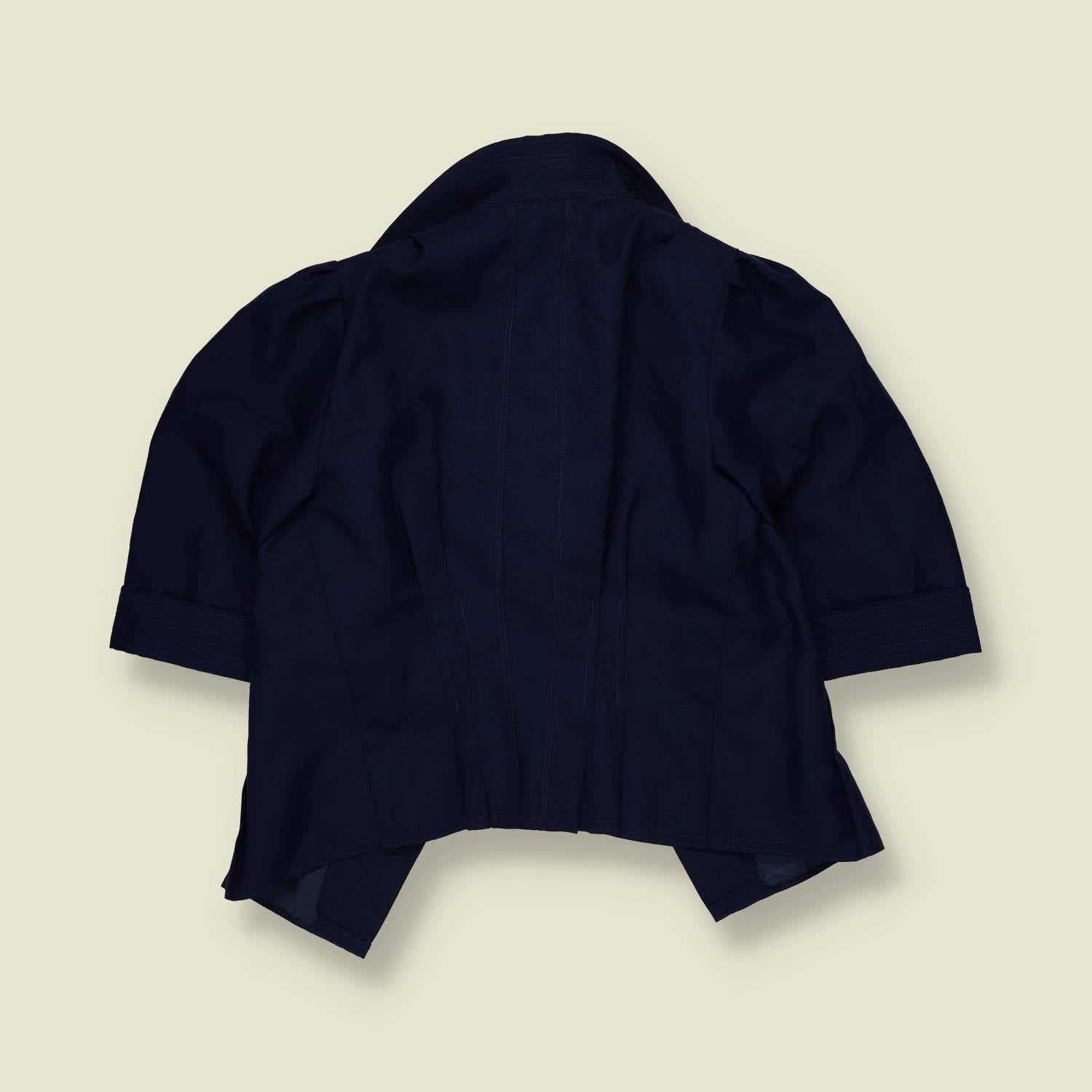 1970s | Short Sleeve Jacket | Navy Pinstripe - 6