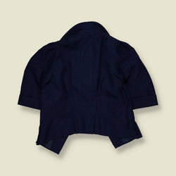 1970s | Short Sleeve Jacket | Navy Pinstripe - 6