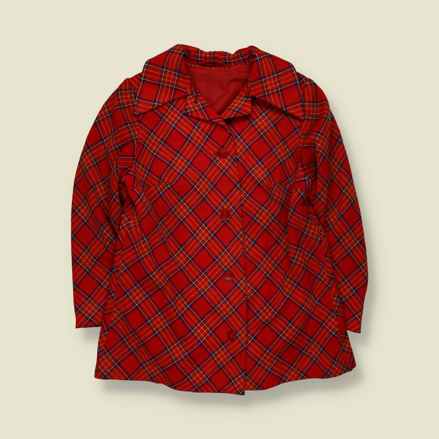1970s | Plaid Coat | Red Tartan - 8