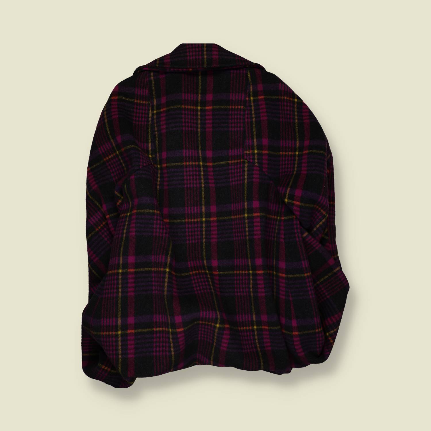 1970s | My Modell | Plaid Coat | Burgundy Check - 16