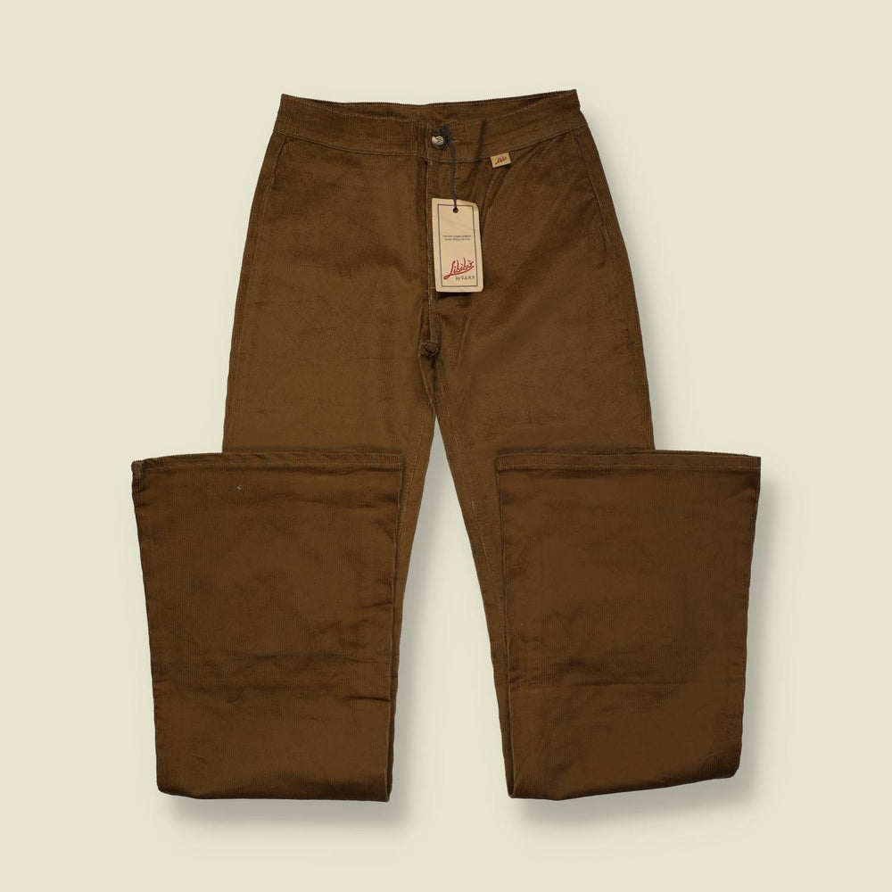 1970s | Libido | Deadstock Flared Trousers | Brown – w24