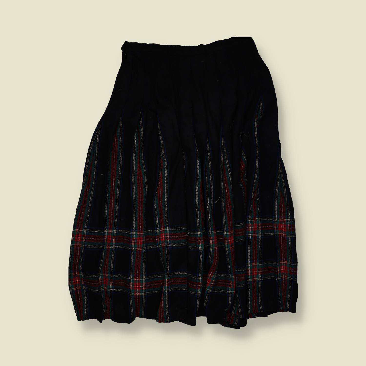 1970s | Pendleton | Made In USA | Skirt | Navy Tartan - w30