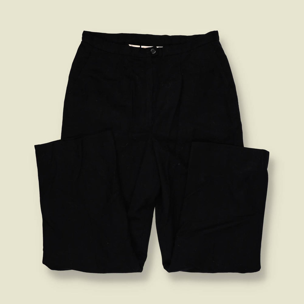 1980s | Pendleton | Made In USA | Wool Trousers | Black - w28