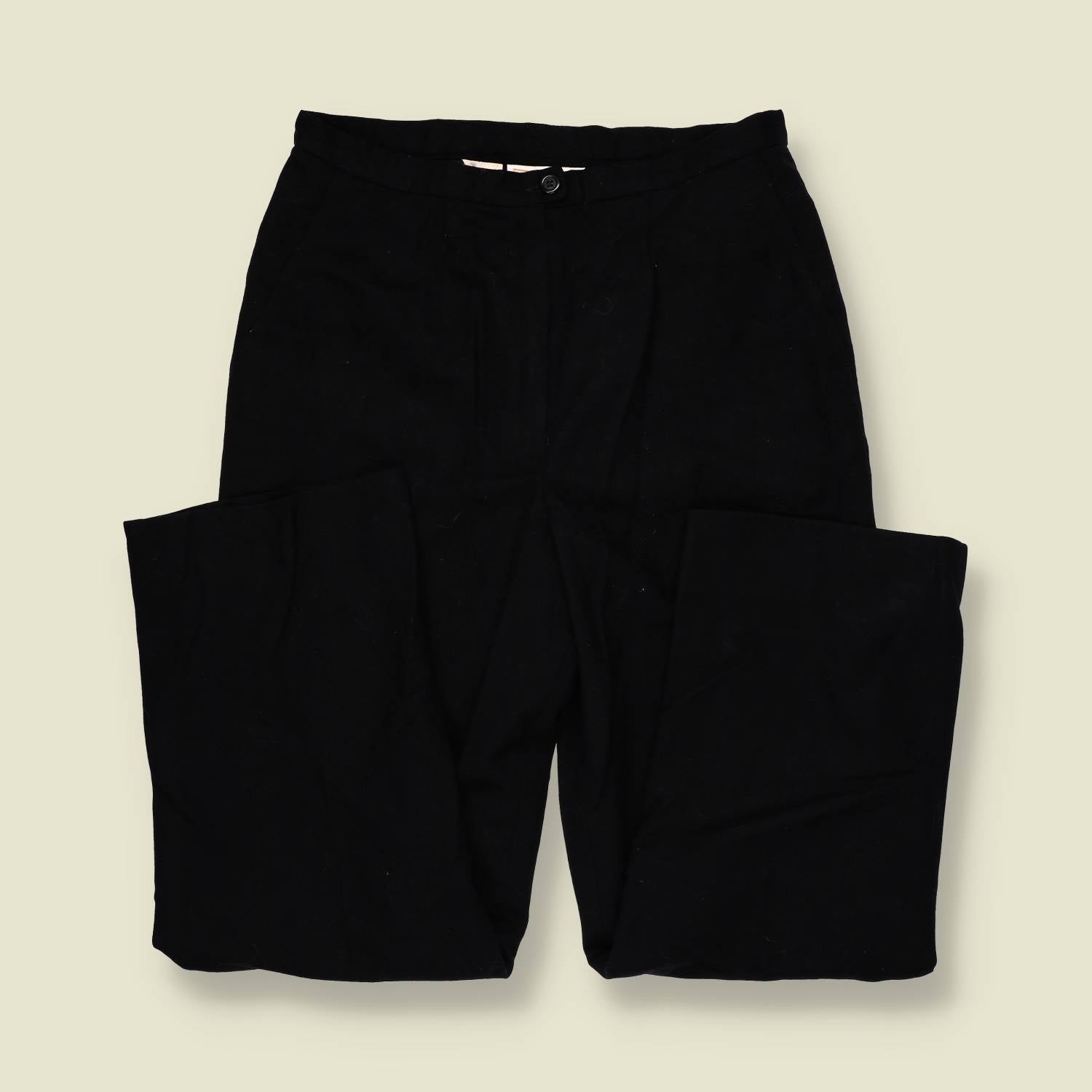 1980s | Pendleton | Made In USA | Wool Trousers | Black - w28