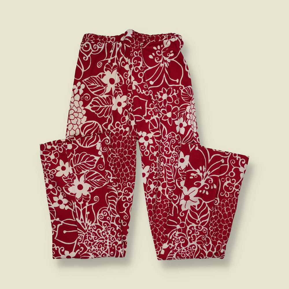 1970s | TGL | Deadstock Trousers | Red Floral - w26