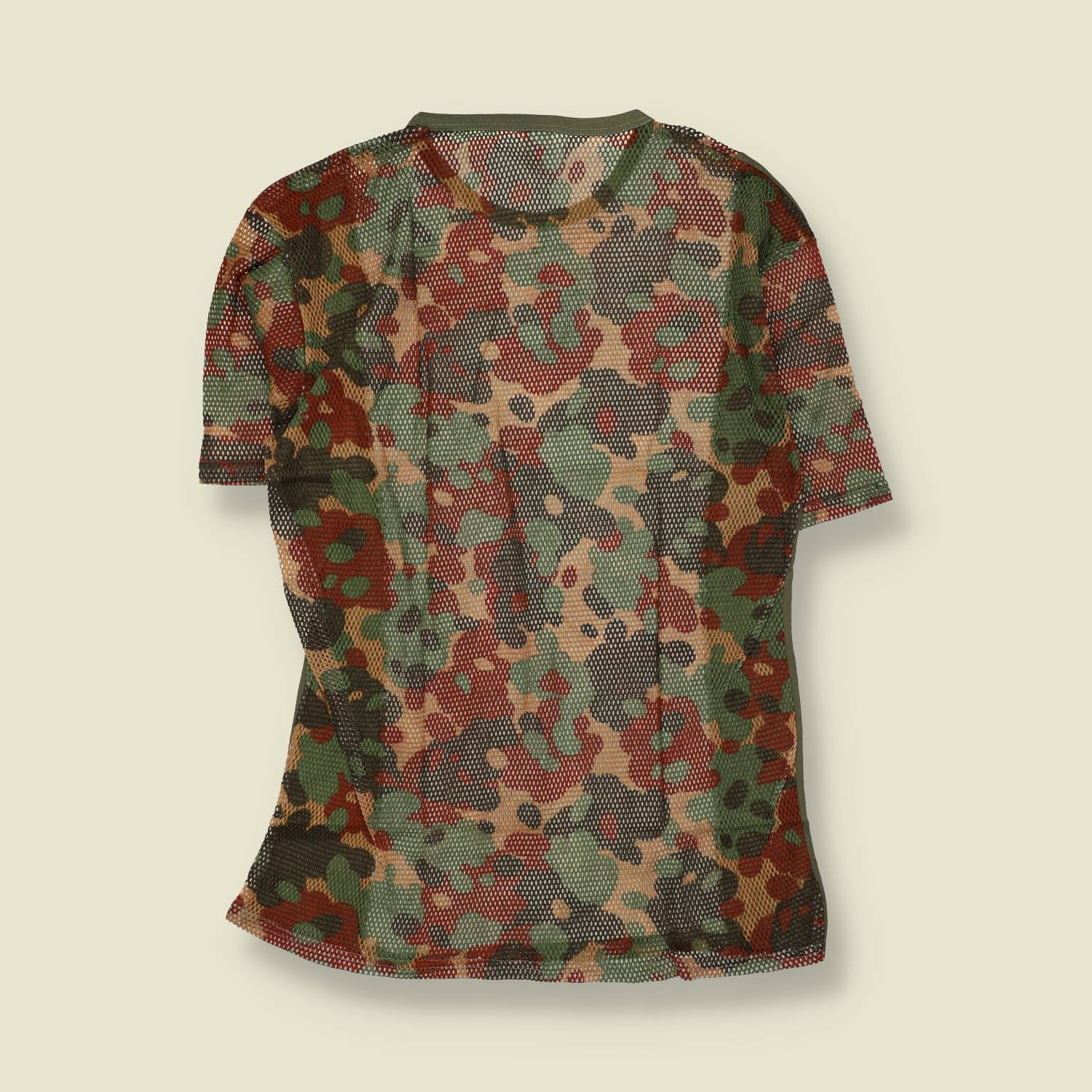 1990s | Camouflage Mesh T-Shirt | Panelled Camo Design - 12