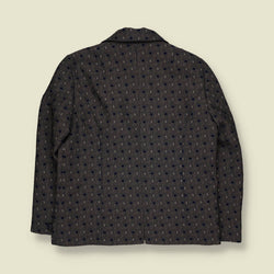 1970s | Patterned Tailored Jacket | Blue & Grey – 10