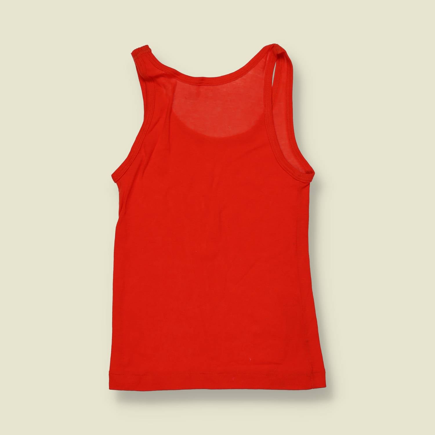 1970s | Deadstock Cami Top | Classic Scoop Neck | Red - 0