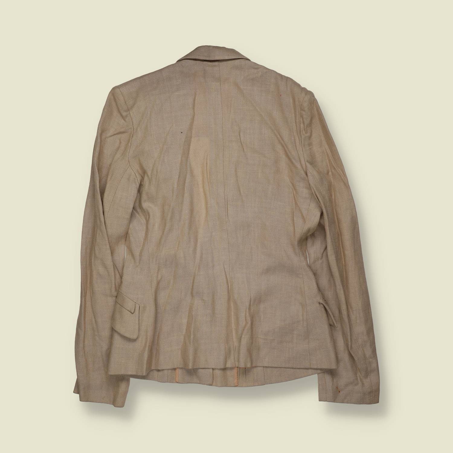 1960s–1970s | Tailored Linen Jacket | Single Button | Beige - 8