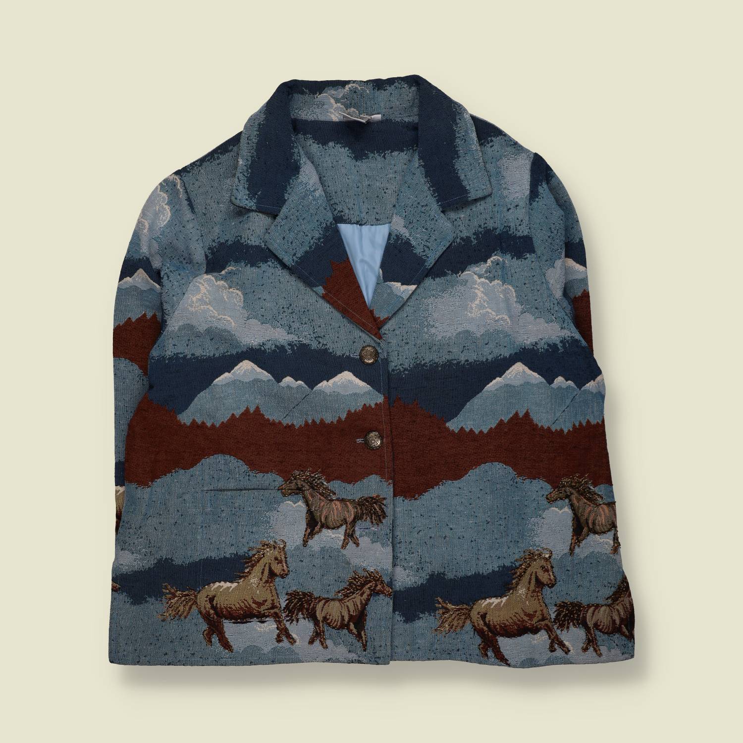 1980s | Parsley And Sage | Tapestry Jacket | Mountain Horse Scene - 20