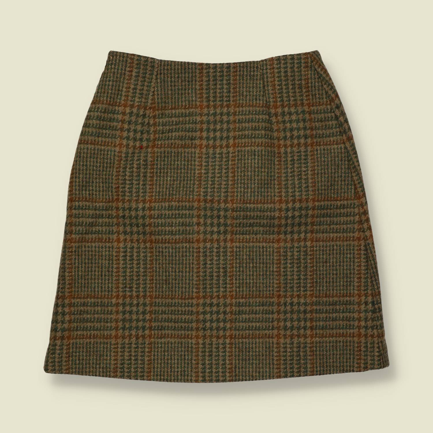 1960s | Two Piece Waistcoat And Skirt Set | Brown Check - 8