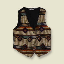 1980s | Jane Ashley | Waistcoat | Southwestern Pattern - 8