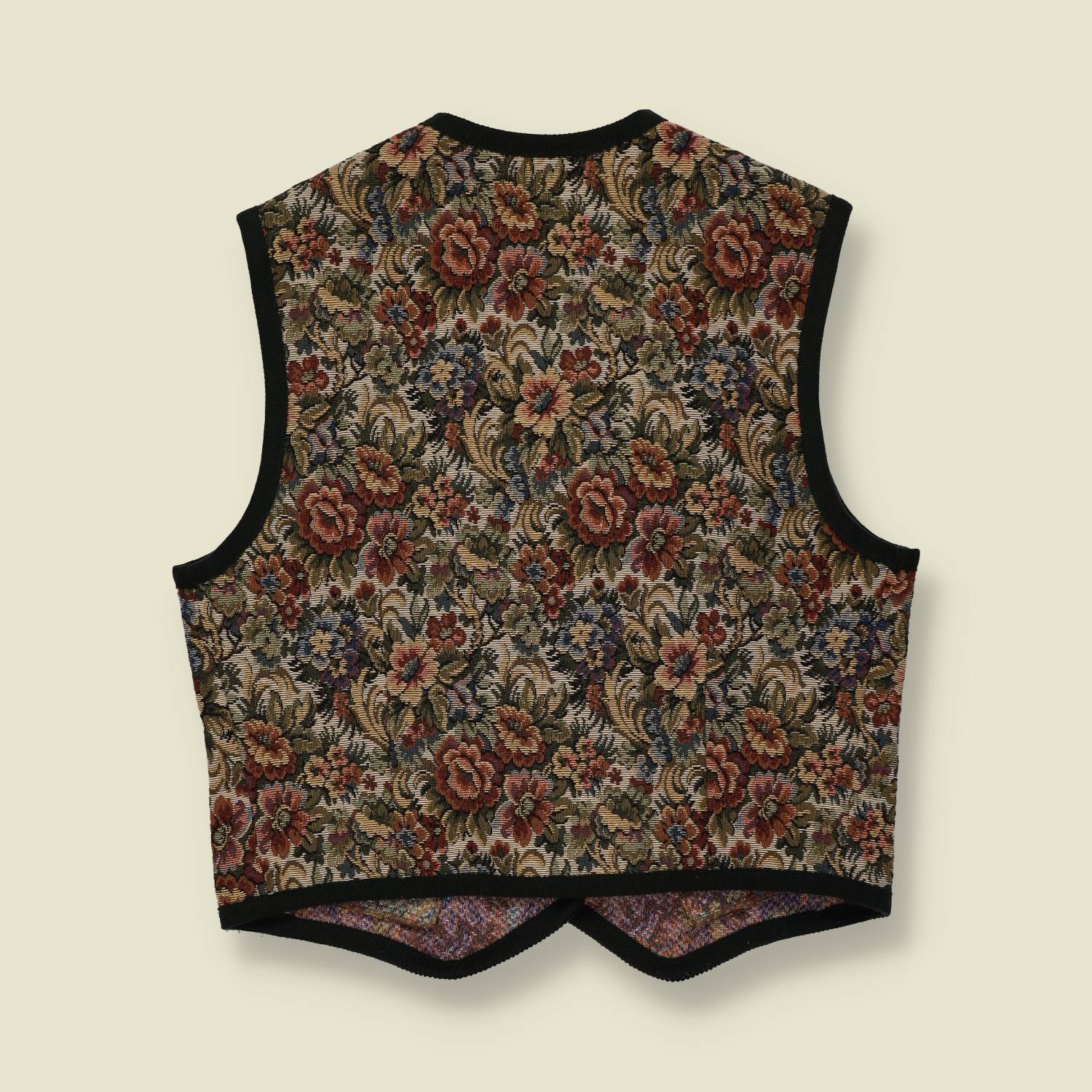1980s | Santorsola | Made In Italy | Tapestry Waistcoat | Floral - 10
