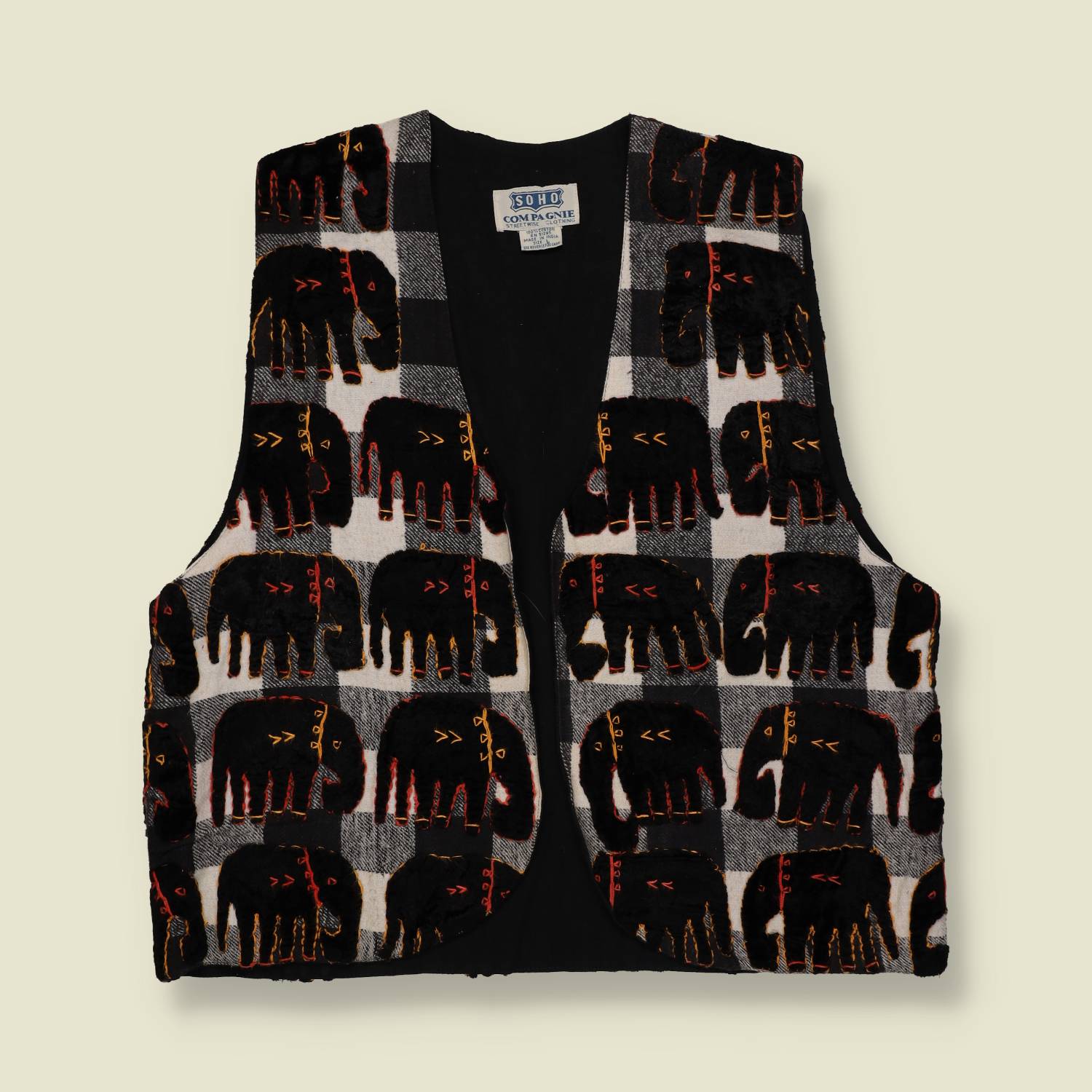 1980s | Soho | Waistcoat | Elephant Print - 14