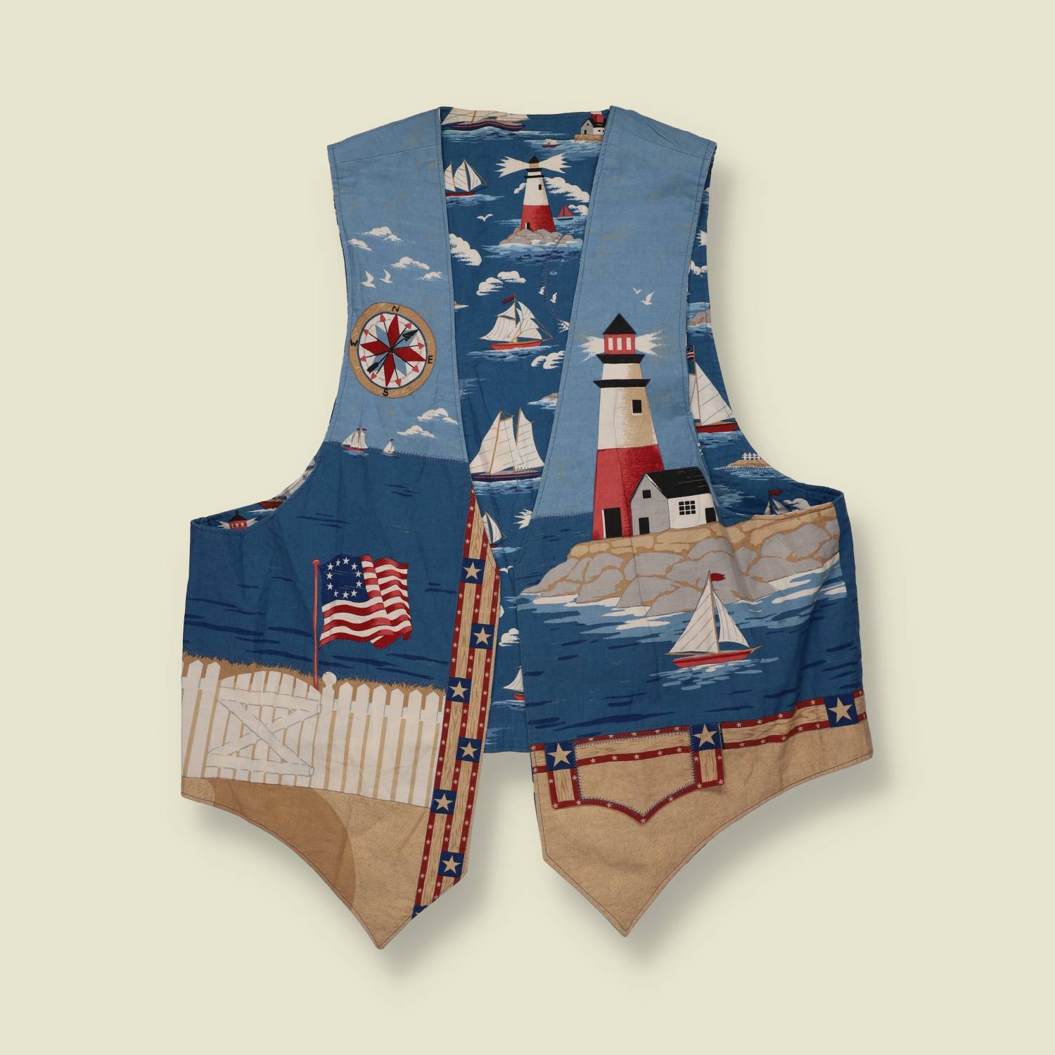 1980s | Waistcoat | Nautical Print - 18