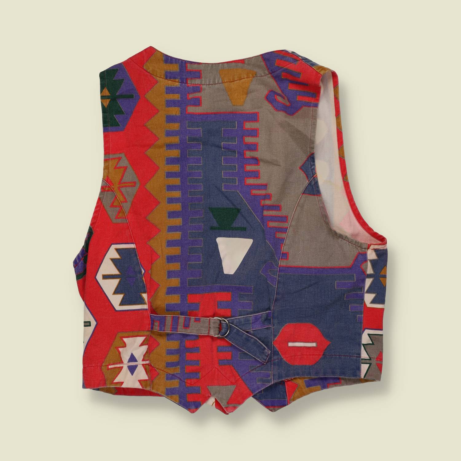 1980s | Waistcoat | Geometric Print - 10