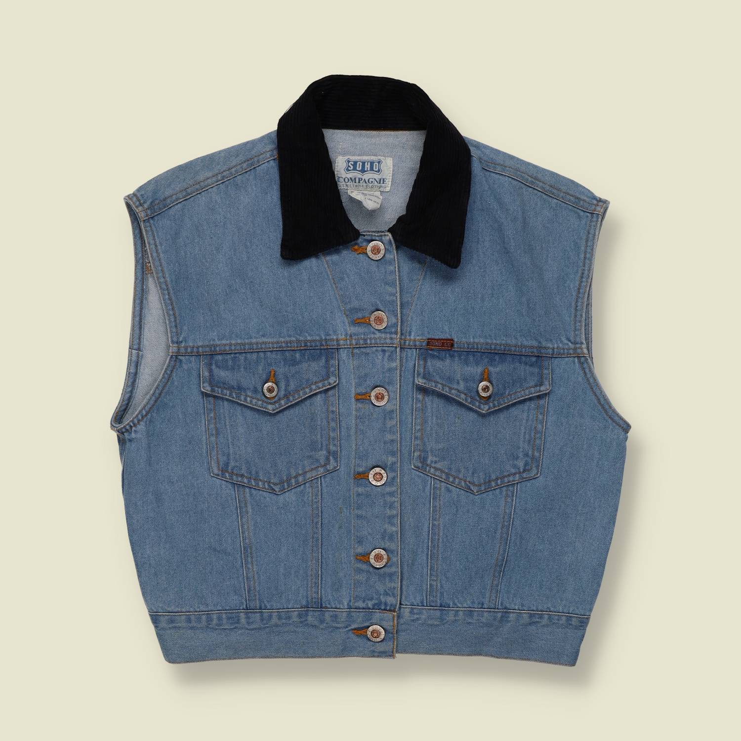 1980s/1990s | Soho | Denim Waistcoat | Blue - 10