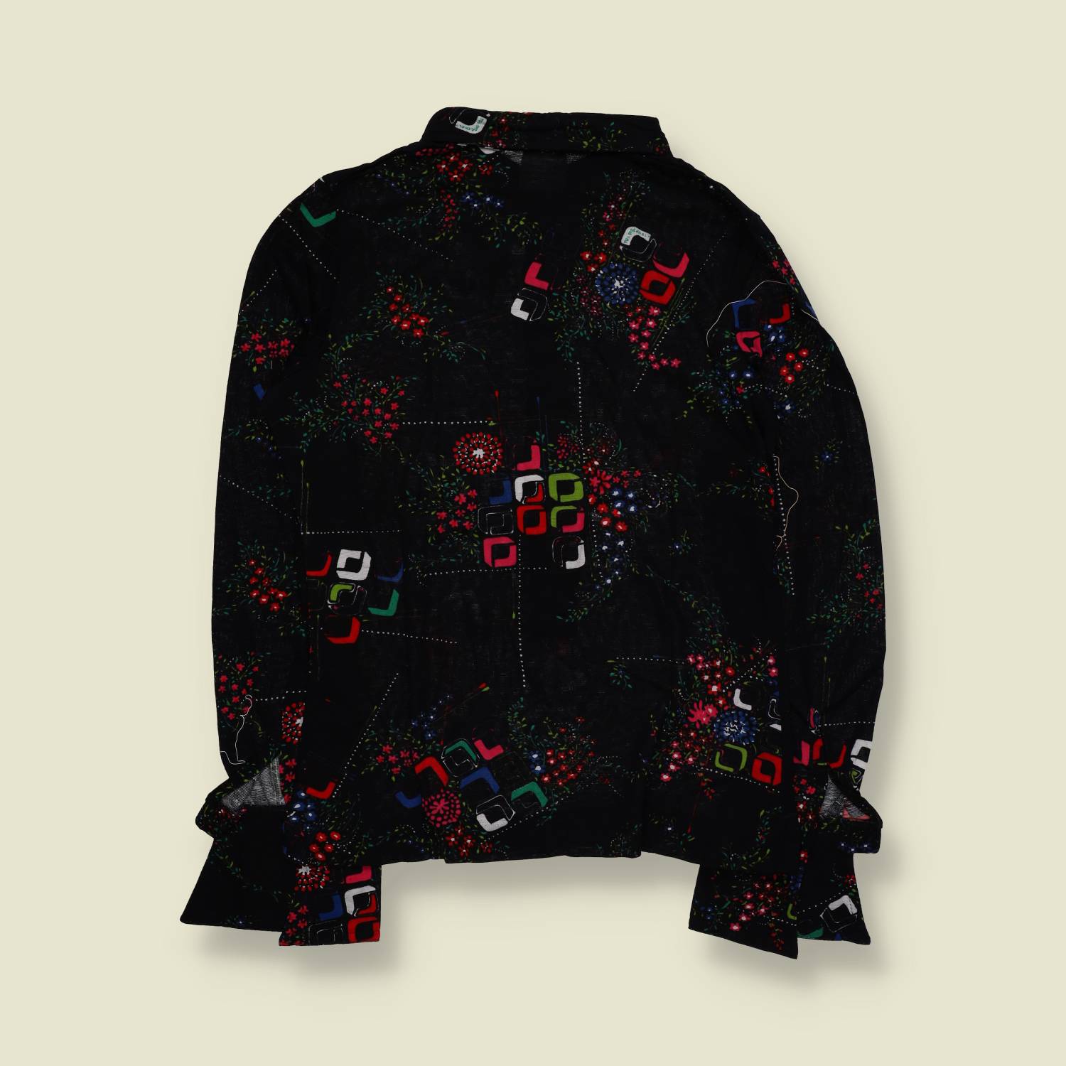 1970s | TGL | Deadstock Blouse | Abstract Floral Print - 8